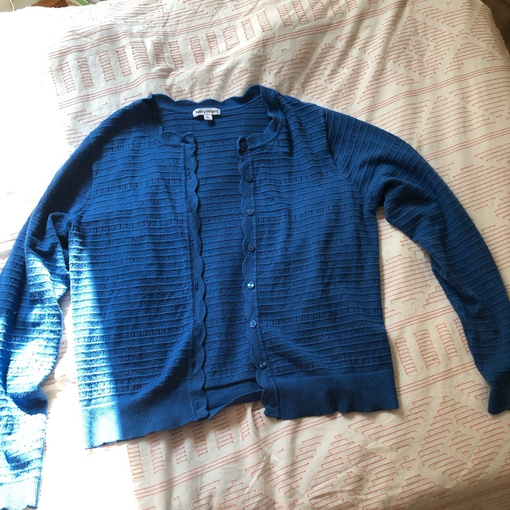 Kathy Ireland Blue Women's Cardigan